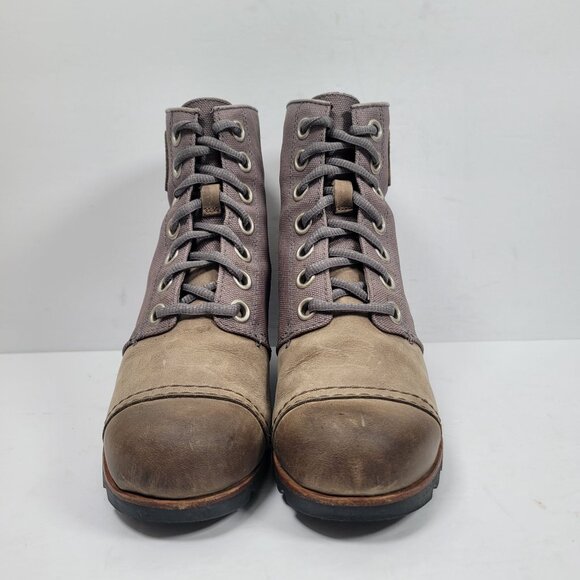Sorel Women's Taupe Brown Lace-Up Ankle Boots NL2174-051 US Size 7 - Picture 3 of 11